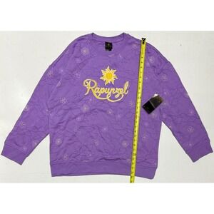 Disney Princess Rapunzel BoxLunch Exclusive Purple Floral Pullover Sweatshirt XL